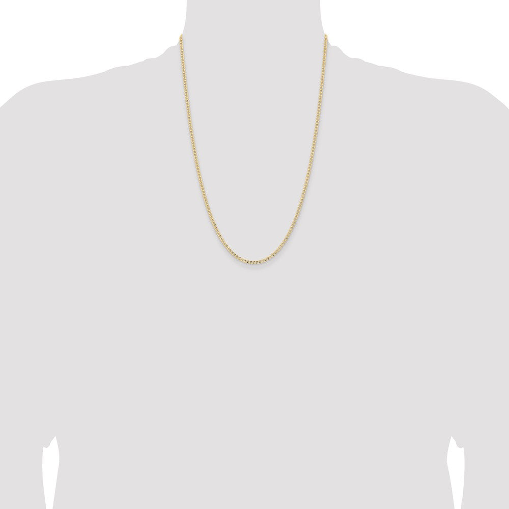 Semi-Solid Curb with Lobster Clasp Chain - WBC