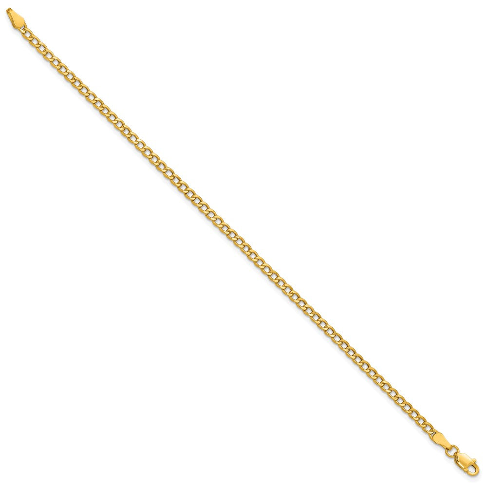 Semi-Solid Curb with Lobster Clasp Bracelet - WBC