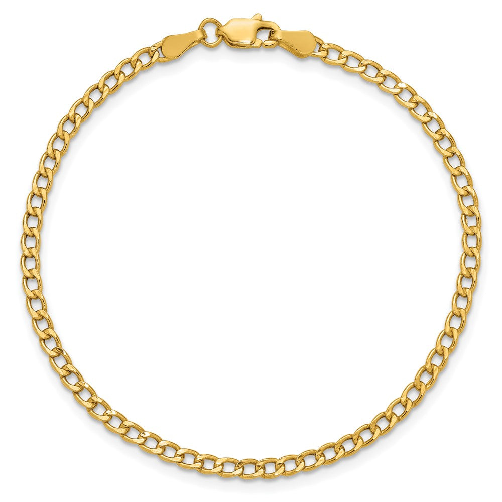 Semi-Solid Curb with Lobster Clasp Bracelet - WBC