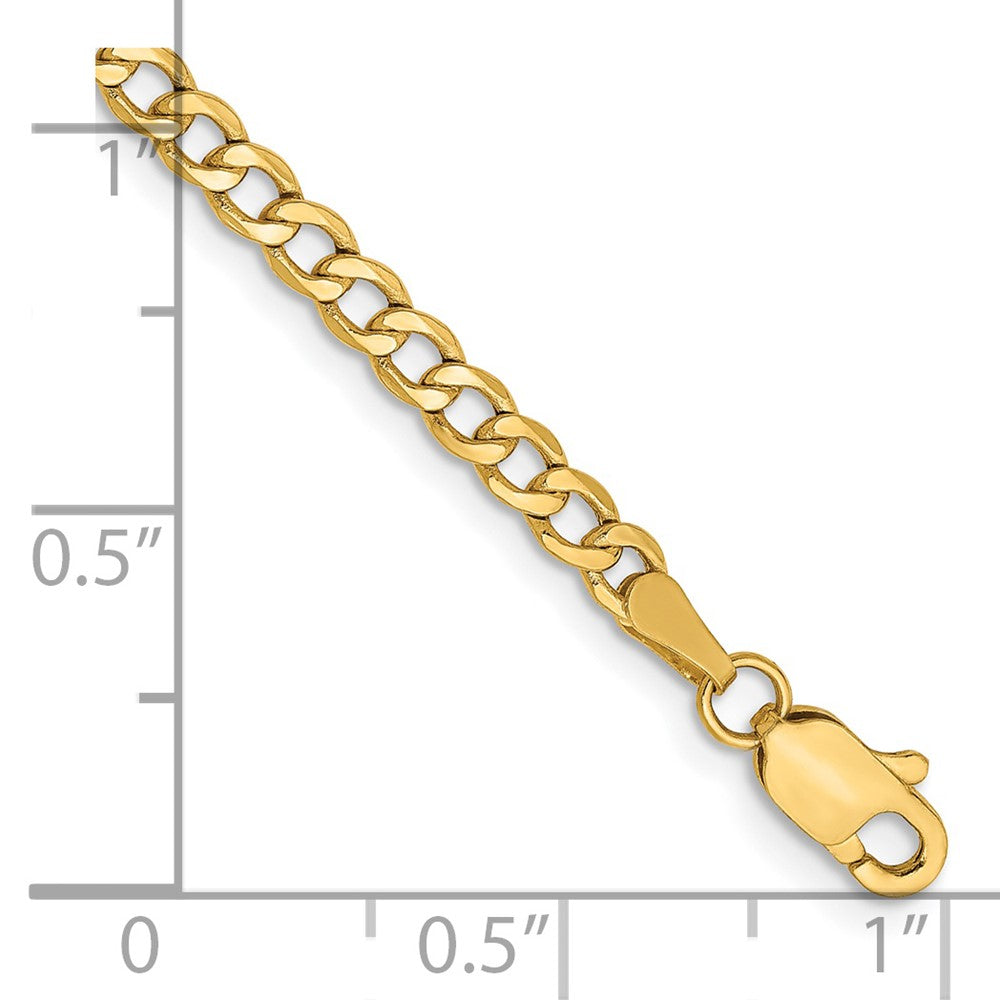 Semi-Solid Curb with Lobster Clasp Bracelet - WBC