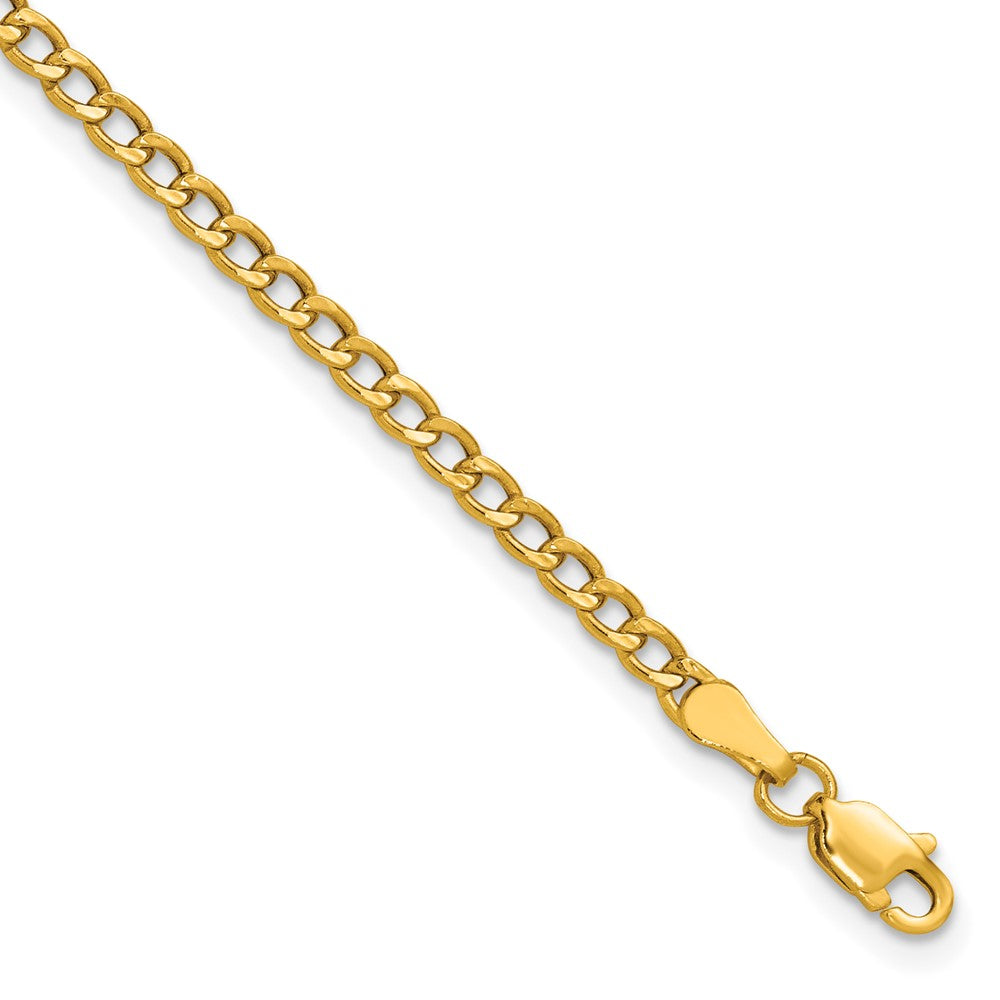 Semi-Solid Curb with Lobster Clasp Bracelet - WBC