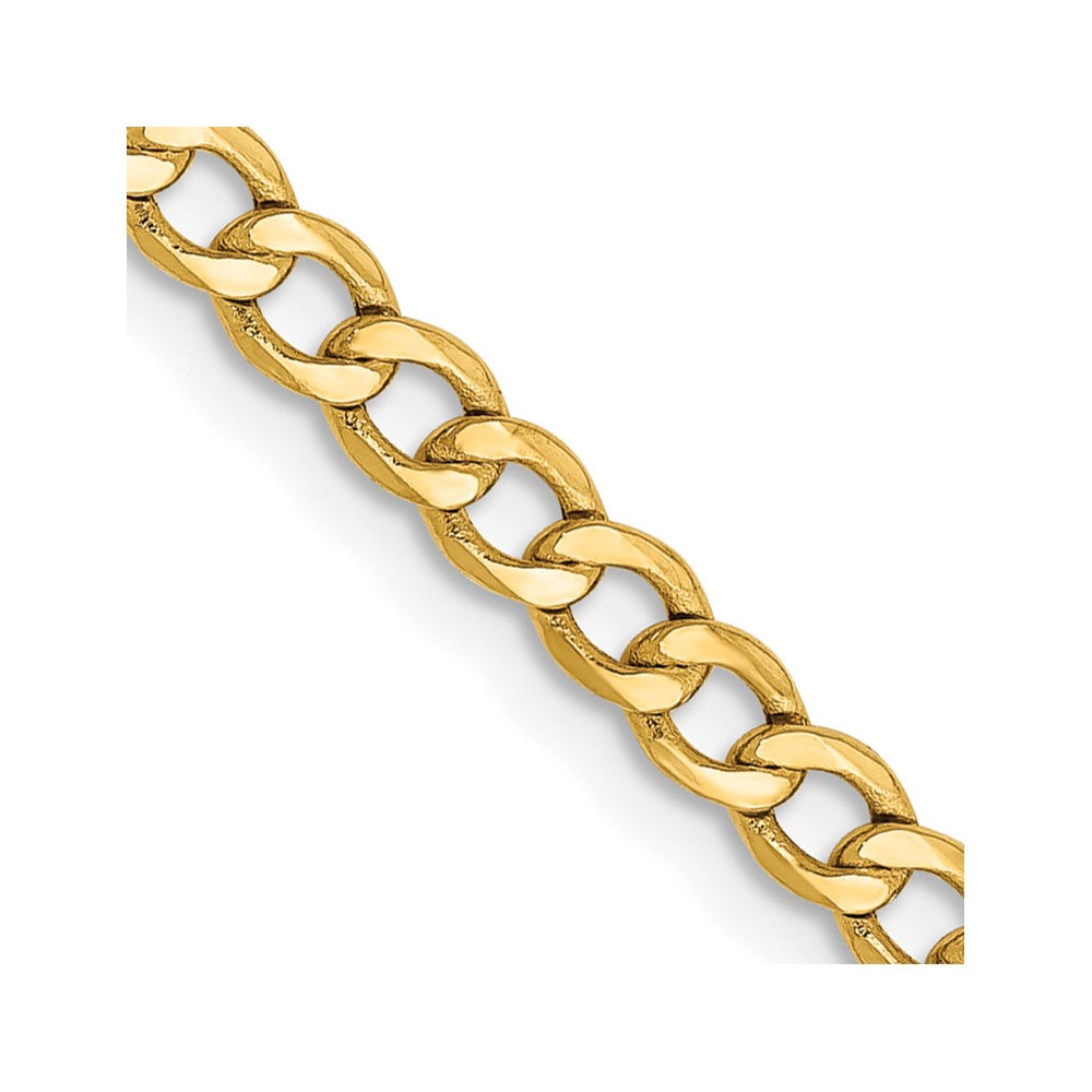 Semi-Solid Curb with Lobster Clasp Chain - WBC
