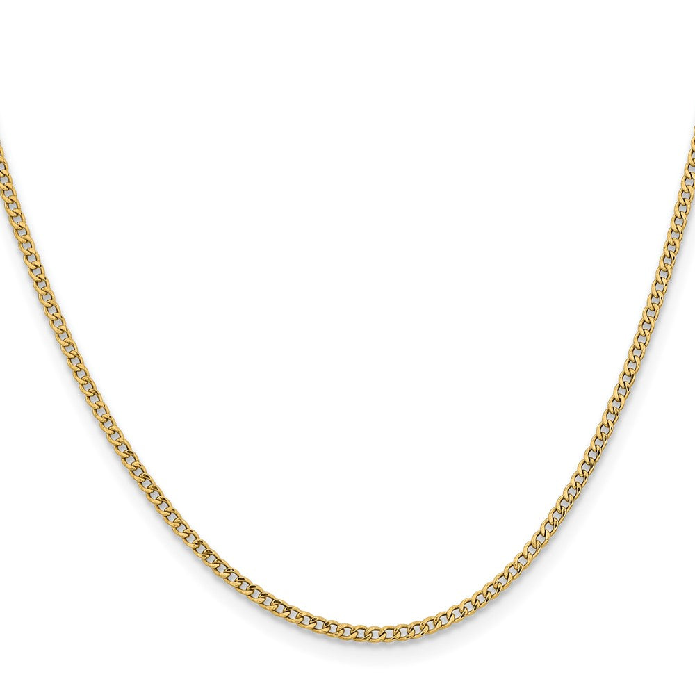 Semi-Solid Curb with Lobster Clasp Chain - WBC