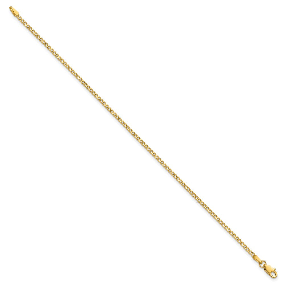 Semi-Solid Curb with Lobster Clasp Bracelet - WBC