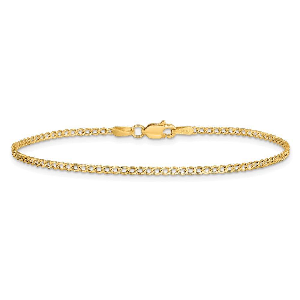 Semi-Solid Curb with Lobster Clasp Bracelet - WBC
