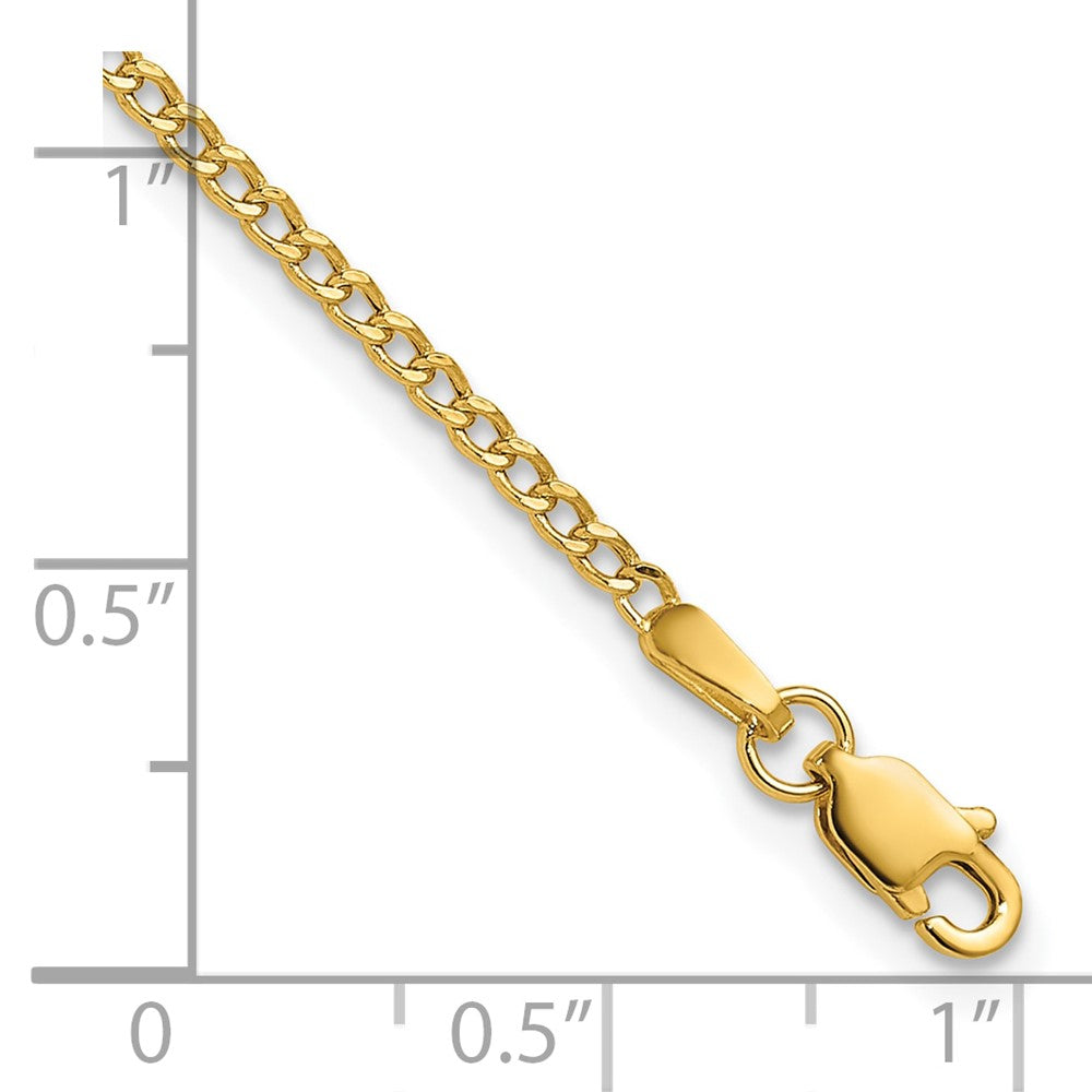 Semi-Solid Curb with Lobster Clasp Bracelet - WBC