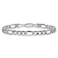 Semi-Solid Figaro with Lobster Clasp Bracelet - WBC