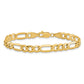 Semi-Solid Figaro with Lobster Clasp Bracelet - WBC