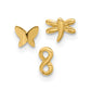 22 Gauge Polished Infinity Symbol / Dragonfly / Butterfly 3-piece Nose Stud Set - WBC