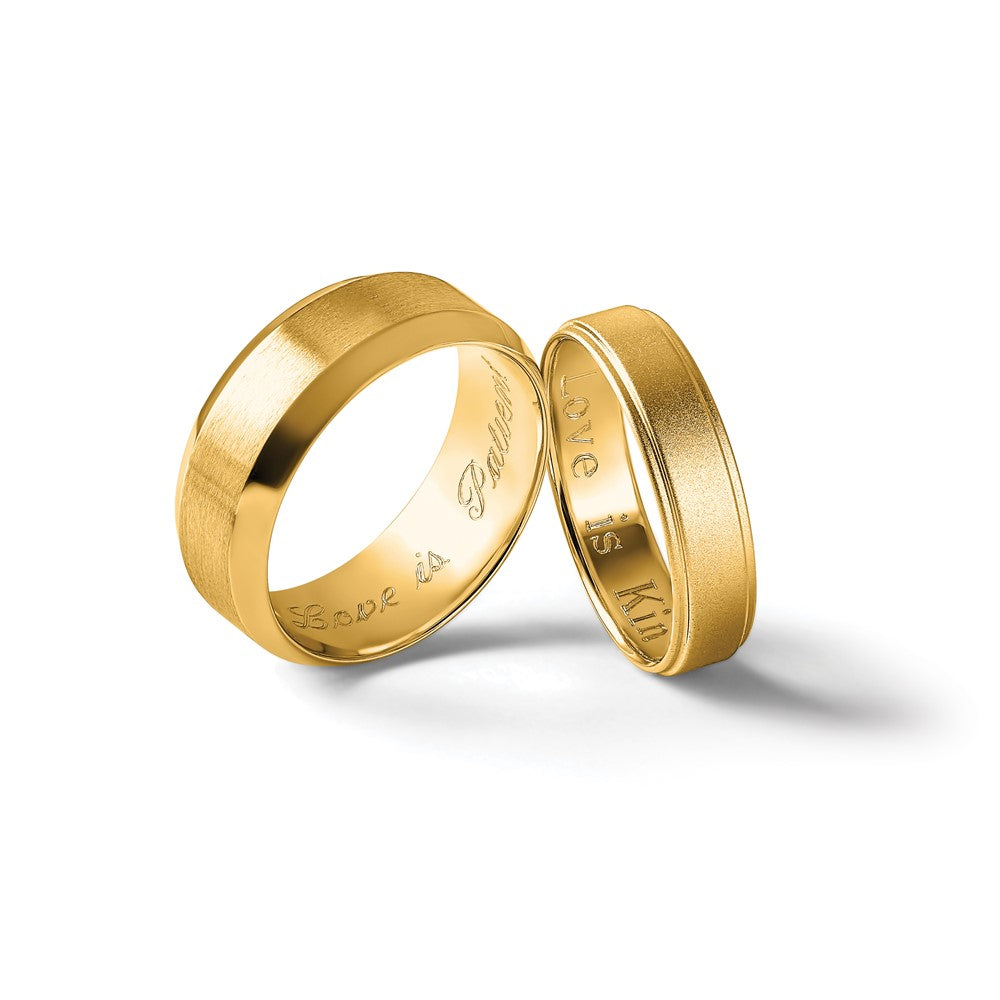 Beveled Edge Comfort Fit Wedding Band - WBC