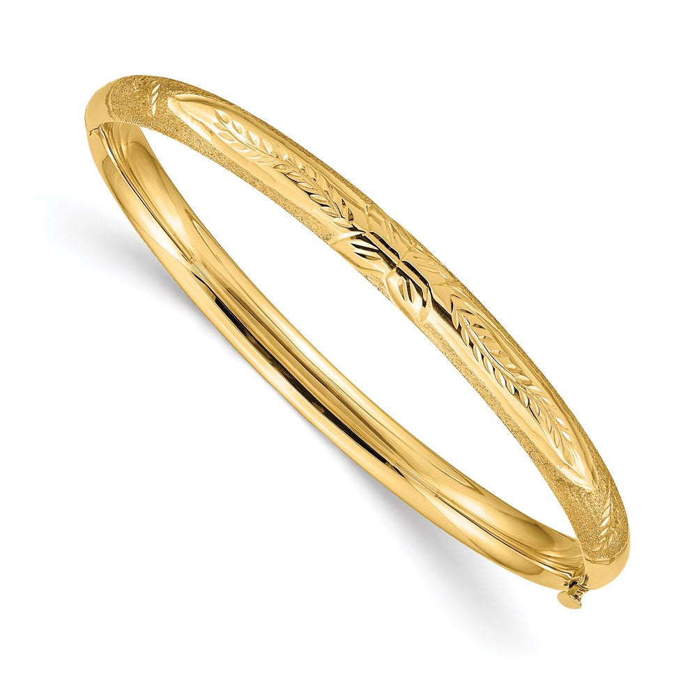 3/16 Florentine Hinged Baby Bangle - WBC