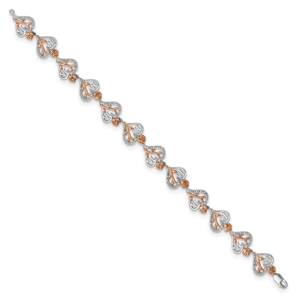 and Complete 1/3 carat Diamond 15 and Quinceanera Heart Bracelet - WBC