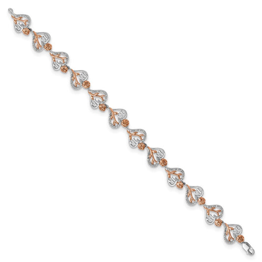 and Complete 1/3 carat Diamond 15 and Quinceanera Heart Bracelet - WBC