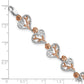 and Complete 1/3 carat Diamond 15 and Quinceanera Heart Bracelet - WBC