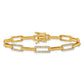 Polished Complete 1.4 carat Diamond Paperclip Link Bracelet - WBC