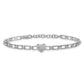 Polished Complete 1/6 carat Diamond Heart Cluster Fancy Link Bracelet with Extender - WBC