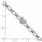Polished Complete 1/6 carat Diamond Heart Cluster Fancy Link Bracelet with Extender - WBC