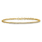 Polished Complete 3/4 carat Diamond Paperclip Link Bracelet with Extender - WBC