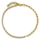 Polished Complete 3/4 carat Diamond Paperclip Link Bracelet with Extender - WBC