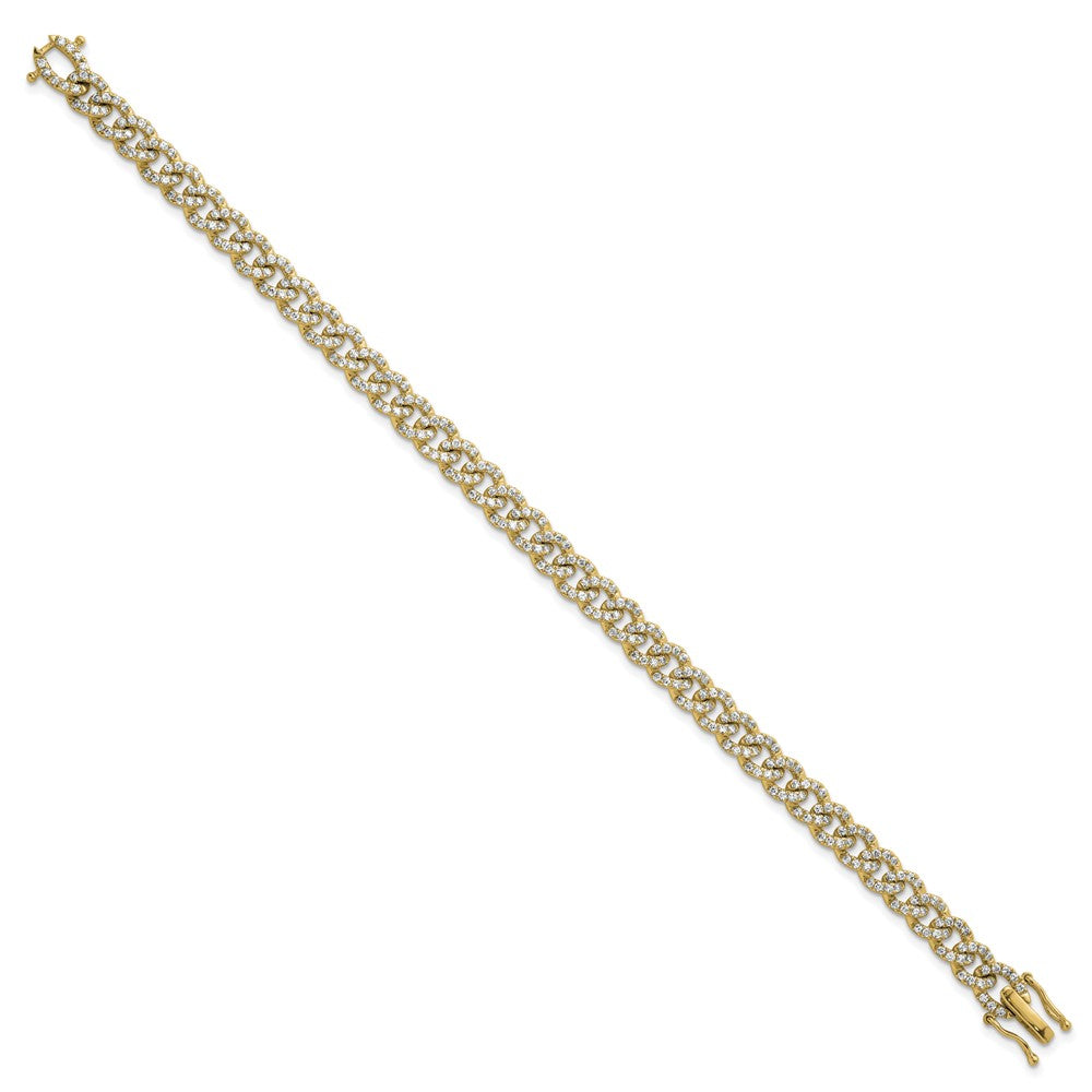 Polished Complete 2.6 carat Diamond Fancy Curb Link Bracelet - WBC