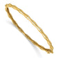Bamboo Design Complete 1/4 carat Diamond Hinged Oval Bangle Bracelet - WBC