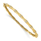 Bamboo Design Complete 1/4 carat Diamond Hinged Oval Bangle Bracelet - WBC