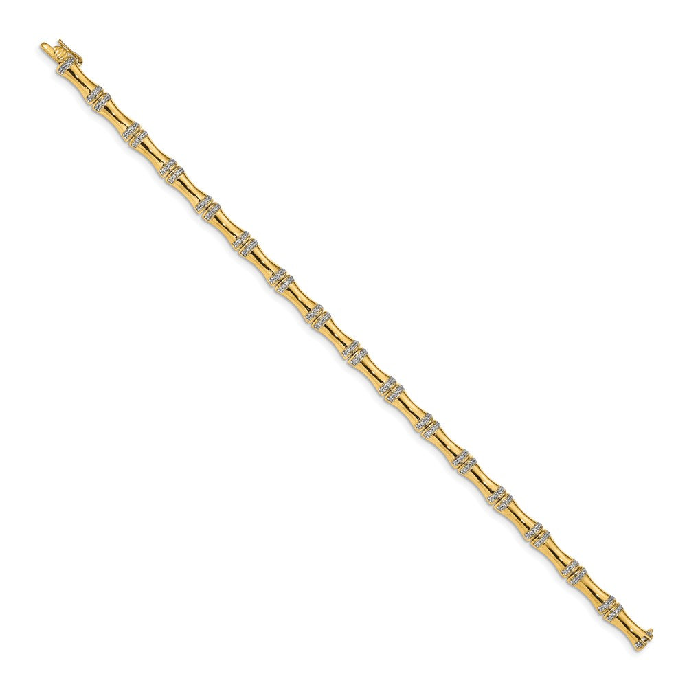 Complete 1/2 carat Diamond Bamboo Design Bracelet - WBC