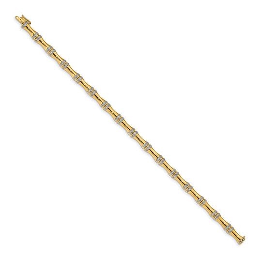 Complete 1/2 carat Diamond Bamboo Design Bracelet - WBC