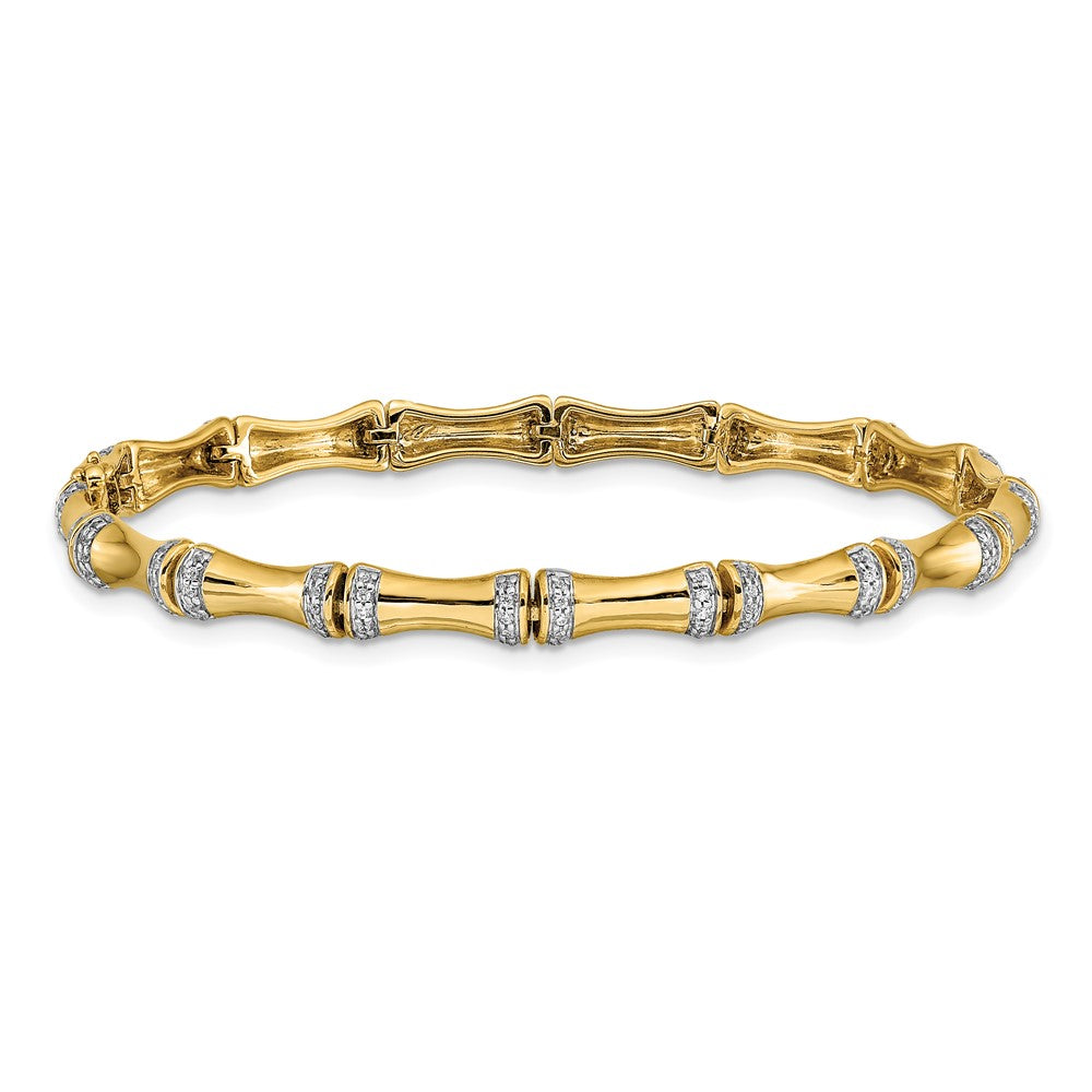 Complete 1/2 carat Diamond Bamboo Design Bracelet - WBC