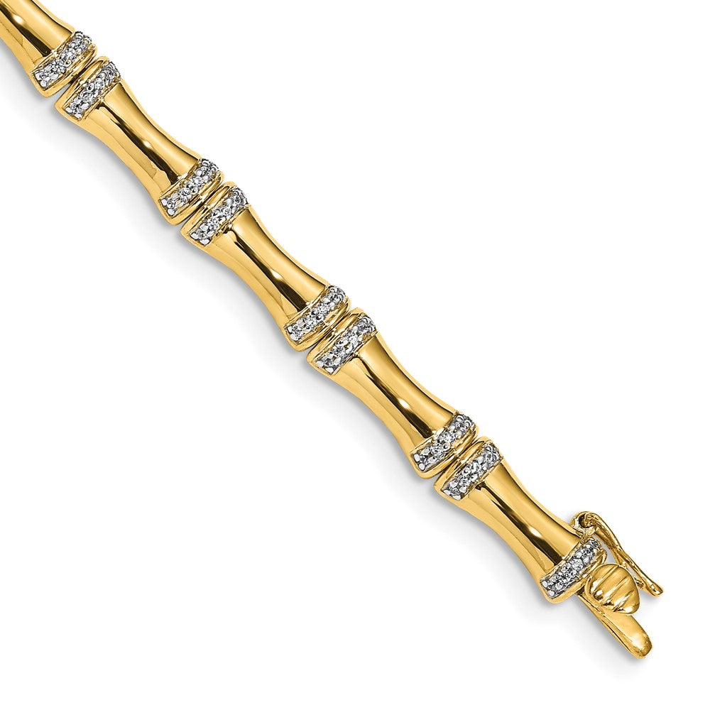 Complete 1/2 carat Diamond Bamboo Design Bracelet - WBC