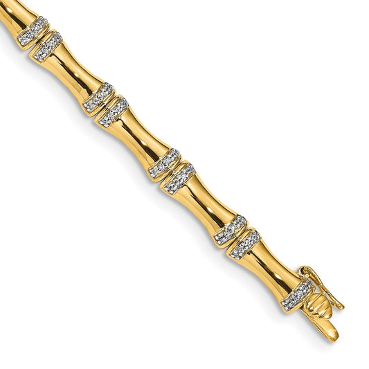 Complete 1/2 carat Diamond Bamboo Design Bracelet - WBC