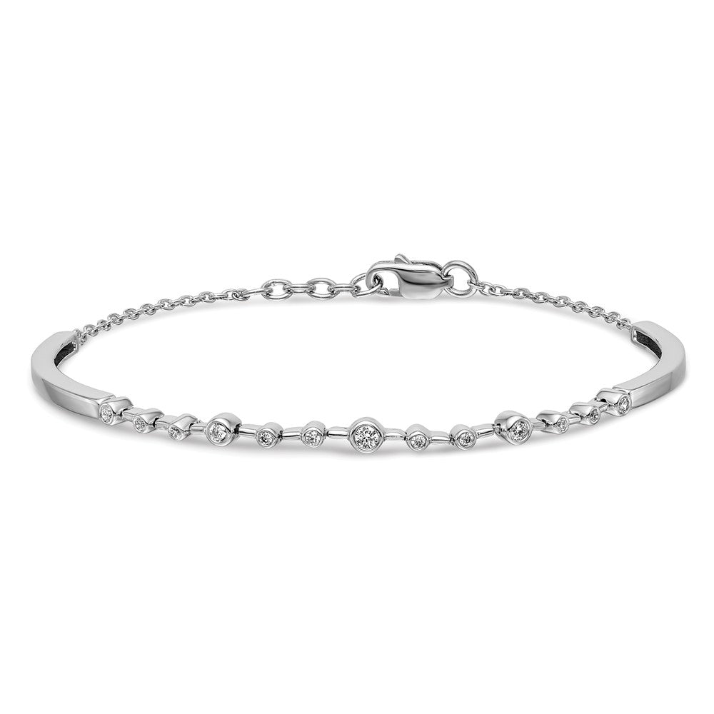 Complete 1/4 carat Diamond Half-Bangle Bracelet with Extender - WBC