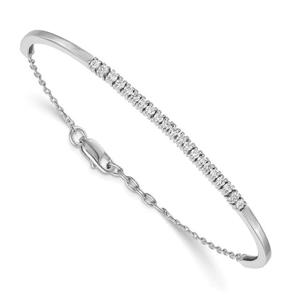 Complete 3/4 carat Diamond Half-Bangle Bracelet with Extender - WBC