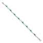Complete Diamond and Oval Emerald Wavy Link Bracelet - WBC