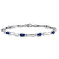 Complete Diamond and Oval Sapphire Wavy Link Bracelet - WBC
