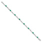 Complete Diamond and Oval Emerald Twisted Link Bracelet - WBC