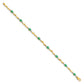 Complete Diamond and Oval Emerald Twisted Link Bracelet - WBC