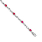Complete Diamond and Oval Ruby Twisted Link Bracelet - WBC