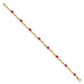 Complete Diamond and Oval Ruby Twisted Link Bracelet - WBC
