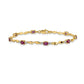 Complete Diamond and Oval Ruby Twisted Link Bracelet - WBC