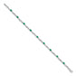 Complete Diamond and Oval Emerald Fancy Link Bracelet - WBC