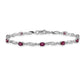 Complete Diamond and Oval Ruby Fancy Link Bracelet - WBC