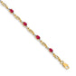 Complete Diamond and Oval Ruby Fancy Link Bracelet - WBC