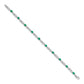 Complete Diamond and Oval Emerald Infinity Link Bracelet - WBC