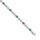 Complete Diamond and Oval Emerald Infinity Link Bracelet - WBC