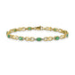Complete Diamond and Oval Emerald Infinity Link Bracelet - WBC