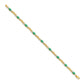 Complete Diamond and Oval Emerald X-design Bracelet - WBC