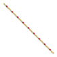 Complete Diamond and Oval Ruby X-design Bracelet - WBC