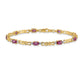 Complete Diamond and Oval Ruby X-design Bracelet - WBC