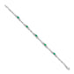 Complete Diamond and Oval Emerald Heart Design Bracelet - WBC